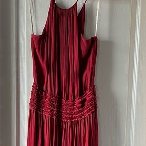 Halston heritage cranberry evening gown